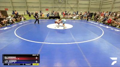 88 lbs Placement Matches (8 Team) - Eli Herring, Pennsylvania Blue vs Loc Webber, Ohio Scarlet