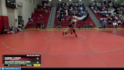 132 lbs 3rd Place Match - Brandon Gonzalez Perez, Berry Middle School (Hoover AL) vs Gabriel Turner, Hewitt-Trussville MS