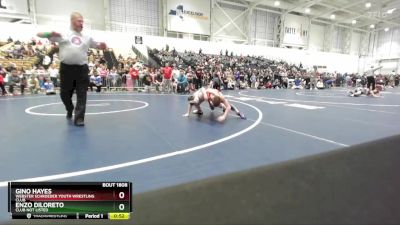 80 lbs Semifinal - Gino Hayes, Webster Schroeder Youth Wrestling Club vs Enzo Diloreto, Club Not Listed