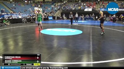 125 lbs Semifinal - Christian Mejia, McKendree vs Shane Corrigan, Wisconsin-Parkside