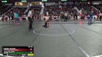 68 lbs Cons. Semi - Colby Yelton, SlyFox Wrestling Academy vs Evan Elliott, Abilene