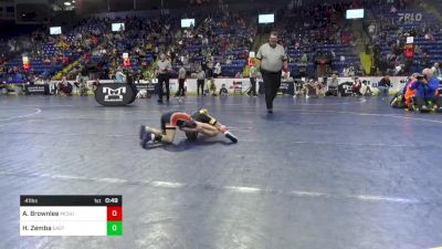 41 lbs Quarterfinal - Austin Brownlee, McGuffey vs Hayden Zemba, Easton