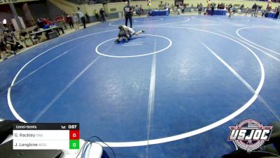 100 lbs Consolation - Gage Rackley, Oklahoma Wrestling Academy vs James Longbine, Wesley Wrestling Club