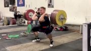 Wes Kitts Power Cleans 201kg/443lb