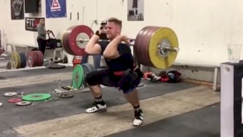 Wes Kitts Power Cleans 201kg/443lb