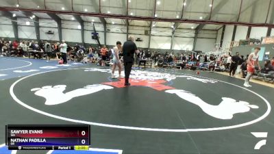 157 lbs Champ. Round 1 - Sawyer Evans, WA vs Nathan Padilla, OR