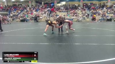 132 lbs Cons. Round 2 - Maurice Womack, St. Frances Academy vs Luke Brutcher, St. James School