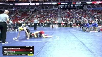 3A-157 lbs Quarterfinal - Xayvion Anderson, Marshalltown vs Abe Bushong, Southeast Polk