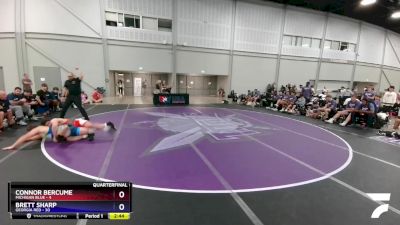 220 lbs Quarters & 1st Wb (16 Team) - Connor Bercume, Michigan Blue vs Brett Sharp, Georgia Red