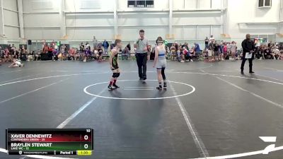 76 lbs Round 2 (8 Team) - Xaver Dennewitz, Contenders Green vs Braylen Stewart, Lake WC