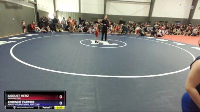 55-56 lbs Round 1 - August Herz, Washington vs Korinne Farmer, Askeo International Mat Club