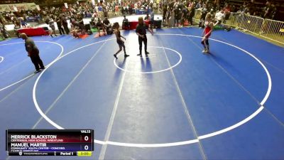 126 lbs Champ. Round 2 - Merrick Blackston, Centennial High School Wrestling vs Manuel Martir, Community Youth Center - Concord Campus Wrestling