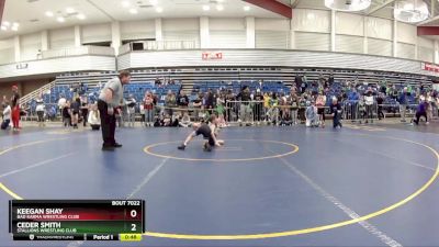 56 lbs Champ. Round 1 - Ceder Smith, Stallions Wrestling Club vs Keegan Shay, Bad Karma Wrestling Club