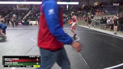 120 lbs Champ. Round 1 - Bryce Combes, Trailhands vs Parker Burk, Blue Valley Wrestling Club