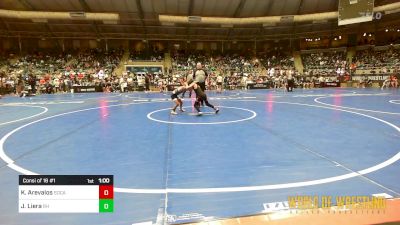 58 lbs Consi Of 16 #1 - Kayden Arevalos, Socal Grappling Club vs Jace Liera, Rough House