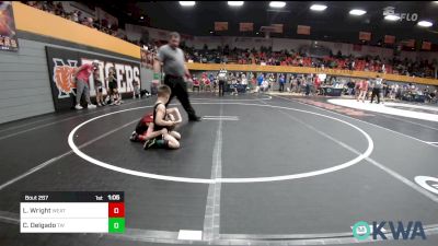 61 lbs Semifinal - Levi Wright, Weatherford Youth Wrestling vs Cayson Delgado, Tuttle Wrestling