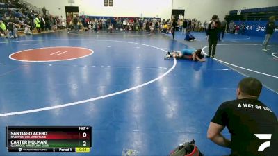 71 lbs Cons. Round 3 - Carter Holman, Glenrock Wrestling Club vs Santiago Acebo, Riverton USA Wrestling