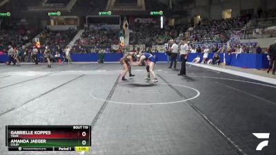 130 lbs Semifinal - Amanda Jaeger, Colby vs Gabrielle Koppes, Tiger