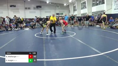 190 lbs Round 1 - Andrew Wolfanger, PA Titan Wrestling vs Eli Knight, WV North Central Elite - Vengeance