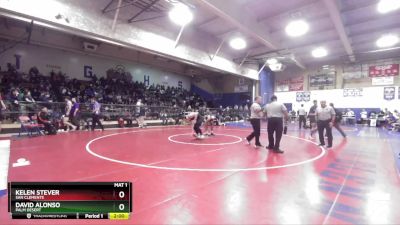 165 lbs Semifinal - David Alonso, Palm Desert vs Kelen Stever, San Clemente