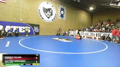 106 lbs Cons. Round 2 - Matthew Hernandez, Central East vs Federico Solano, Santa Maria