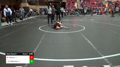 46 lbs Cons. Round 2 - Kasen Robinson, Holcomb vs Bowe Klema, Beloit Wrestling Club