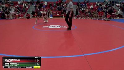 144 lbs Cons. Round 2 - Jake Mitchell, Iowa City, City High vs Brayden Wiles, Cedar Falls