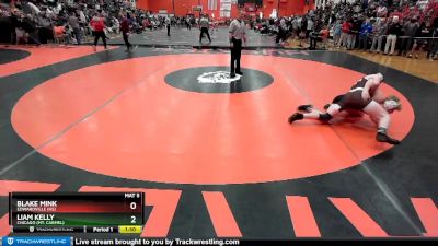 138 lbs Cons. Round 6 - Liam Kelly, Chicago (MT. CARMEL) vs Blake Mink, EDWARDVILLE (HS)