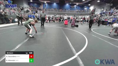 105 lbs Rr Rnd 2 - Aiden Saunders, Woodland Wrestling Club vs Beaux-Everett Minnick, Catoosa Wrestling