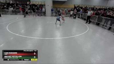 119 lbs Quarterfinal - Brooks McCollom, Husky Wrestling Club vs Cain Rodgers, Iowa