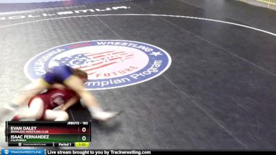 182 lbs Champ. Round 2 - Evan Daley, Brawlers Wrestling Club vs Isaac Fernandez, California