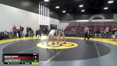 129 lbs Round 2 (8 Team) - Karssen Bussan, Thorn Wrestling (MN) vs Nolan Savage, Rebellion