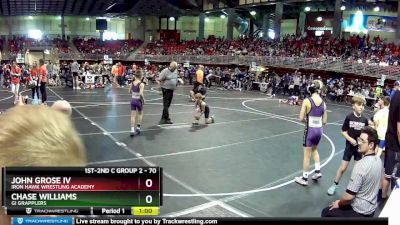 70 lbs Champ. Round 2 - Chase Williams, GI Grapplers vs John Grose Iv, Iron Hawk Wrestling Academy