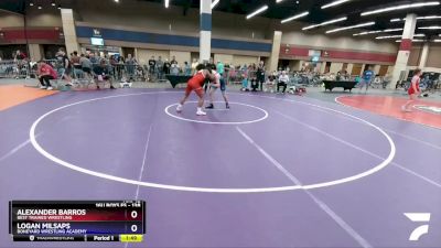 138 lbs Semifinal - Alexander Barros, Best Trained Wrestling vs Logan Milsaps, Boneyard Wrestling Academy