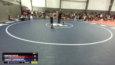 40-45 lbs Round 2 - Sawyer Watts, Team Aggression Wrestling Club vs Chance Cunningham, Takedown Express Wrestling Club