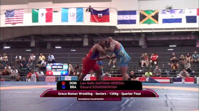 130 kg Quarterfinal - Leo Santana, DOM vs Eduard Soghomonyan, BRA