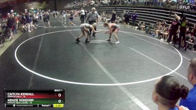 95 lbs Round 1 (6 Team) - Caitlyn Kendall, Oregon Girls vs Kenzie Nondorf, Kansas Aqua Lizard