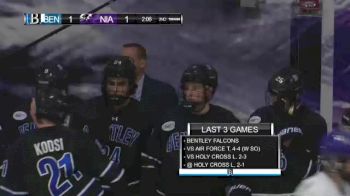 Replay: AHA 1st Round 2, Game 1 - 2022 Bentley vs Niagara | Mar 4 @ 7 PM