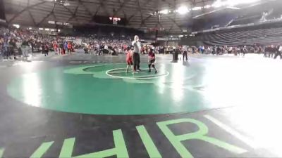 85+ Round 1 - Jackson Cook, Shelton Wrestling Club vs Ariana Tovar, Prosser Wrestling Academy