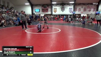 Quarterfinal - Weston Taylor, Keokuk Kids Wrestling Club vs Ollie Pickett, CHAMPIONS WRESTLING