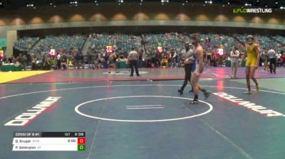 157 lbs Consi of 8 #1 - Dewey Kruger, Wyoming vs Parker Simington, Air Force