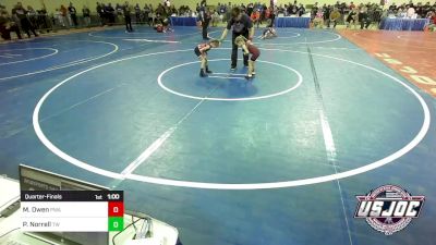 40 lbs Quarterfinal - Macie Owen, Perry Wrestling Academy vs Piper Norrell, Tuttle Wrestling