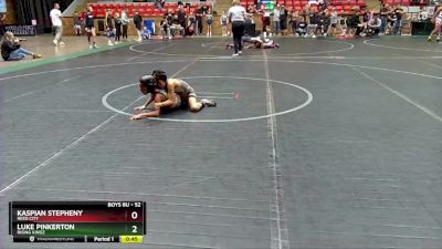 52 lbs Quarterfinal - Luke Pinkerton, Rising Kingz vs Kaspian Stepheny, Reed City