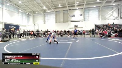 93 lbs Cons. Round 4 - Gavin Lovell, Owego Youth Wrestling vs Arlo Brouillette, Club Not Listed