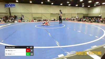 61 lbs Semifinal - Waylon Norris, Funky Singlets vs Micael Boso, Oklahoma Elite 9U