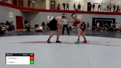 285 lbs Cons. Round 2 - Ryan Herman, Maryville vs Tyler Doyle, Colorado Mesa