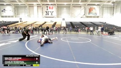 3rd Place Match - Walter Lukasiak, WRCL Wrestling Club vs Charles Rosenthal, Long Beach Gladiators Wrestling