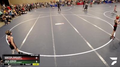 58 lbs Quarterfinal - Sawyer Sweazey, Princeton Youth Wrestling vs Jack Hogan, Summit Wrestling Academy