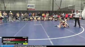 85 lbs Round 2 (6 Team) - Braxton Barent, Montana Maroon vs Evan Folk, South Dakota Blizzard