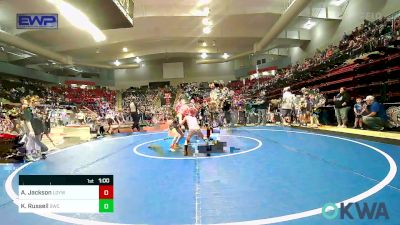 37-40 lbs Semifinal - Aeryn Jackson, Locust Grove Youth Wrestling vs Kimber Russell, Salina Wrestling Club